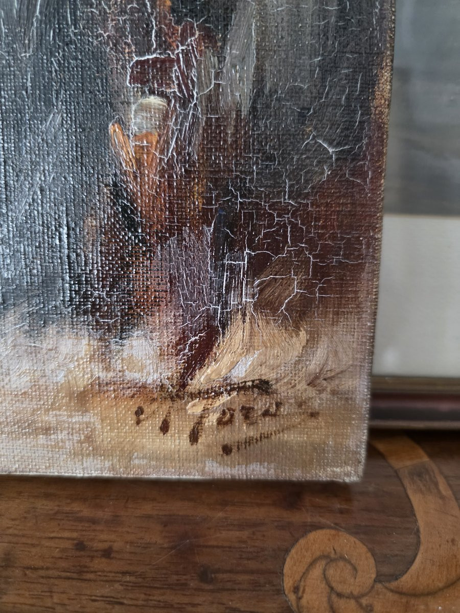 Dipinto olio su tela raffigurante Donna Nuda. Firmato Attilio Toro.-photo-3