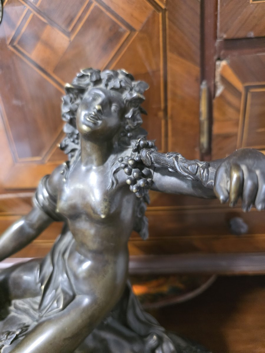 Bronzo raffigurante donna che cavalca Fauno. Vicino a Clodion. XIX secolo-photo-2