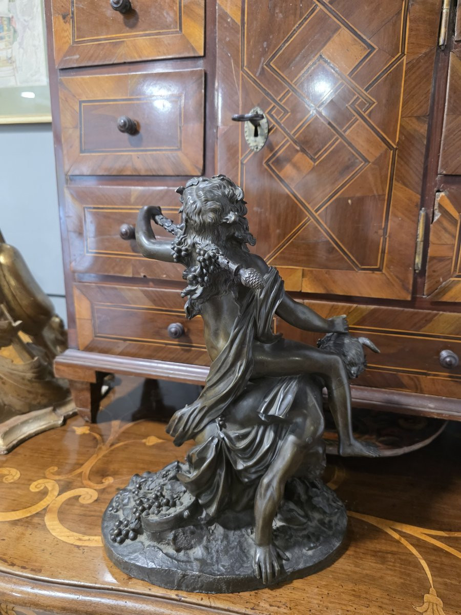 Bronzo raffigurante donna che cavalca Fauno. Vicino a Clodion. XIX secolo-photo-4