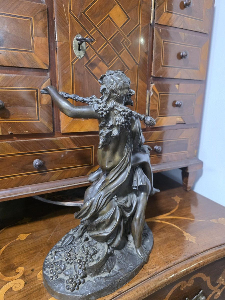 Bronzo raffigurante donna che cavalca Fauno. Vicino a Clodion. XIX secolo-photo-5