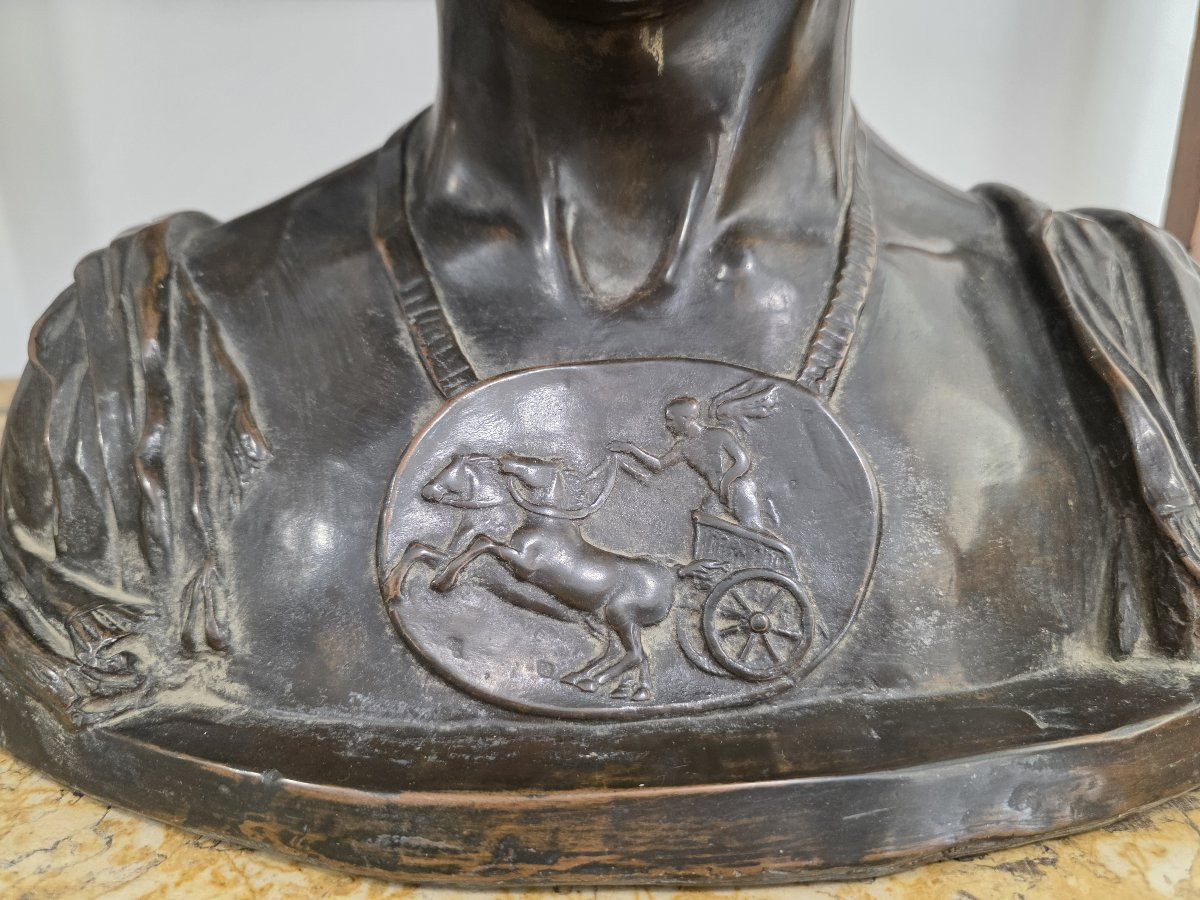 Mezzo busto di giovane ripreso dal Bronzo di Donatello. Fine XIX secolo-photo-2