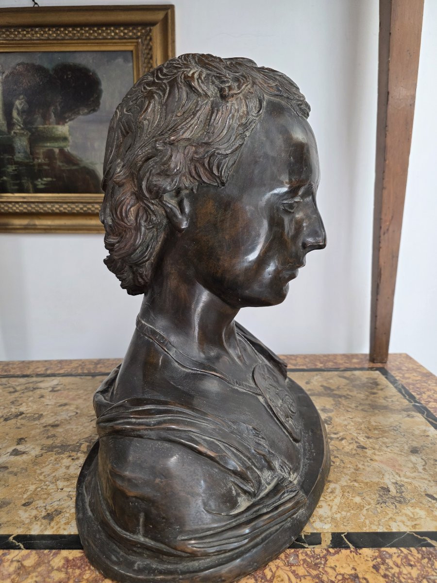 Mezzo busto di giovane ripreso dal Bronzo di Donatello. Fine XIX secolo-photo-1