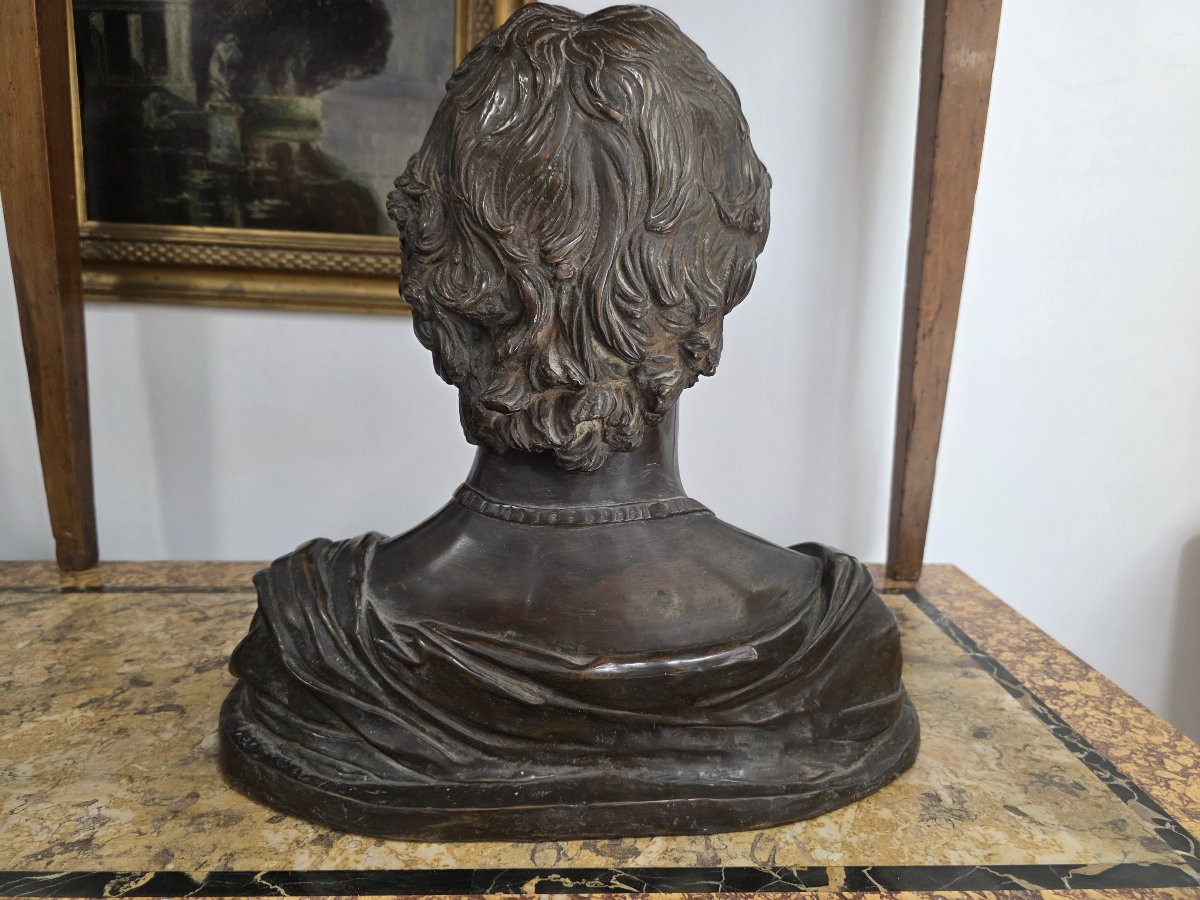 Mezzo busto di giovane ripreso dal Bronzo di Donatello. Fine XIX secolo-photo-2