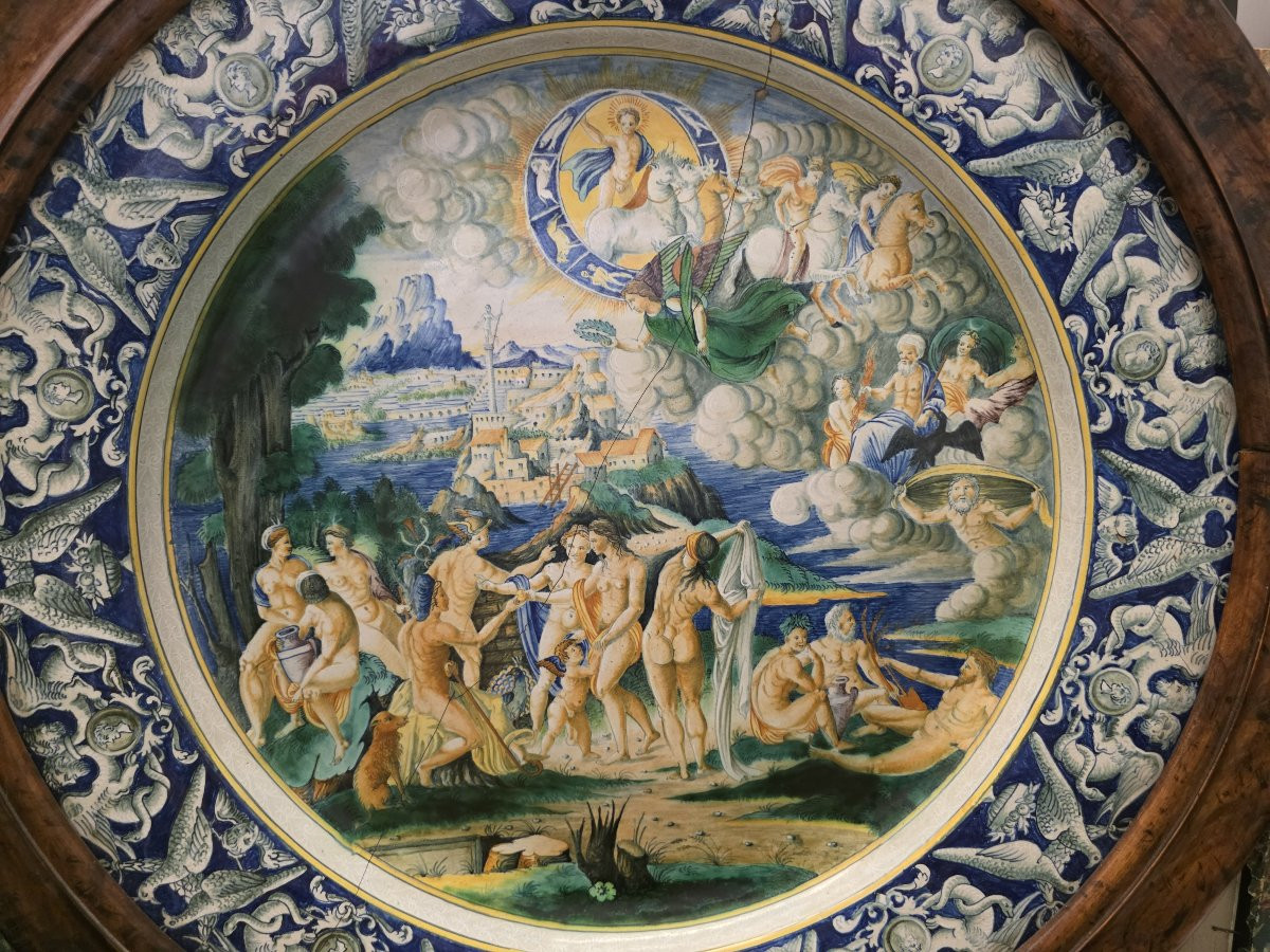 Grande piatto Pesaro, Tito Magrini, ultimo trentennio del XIX secolo-photo-2