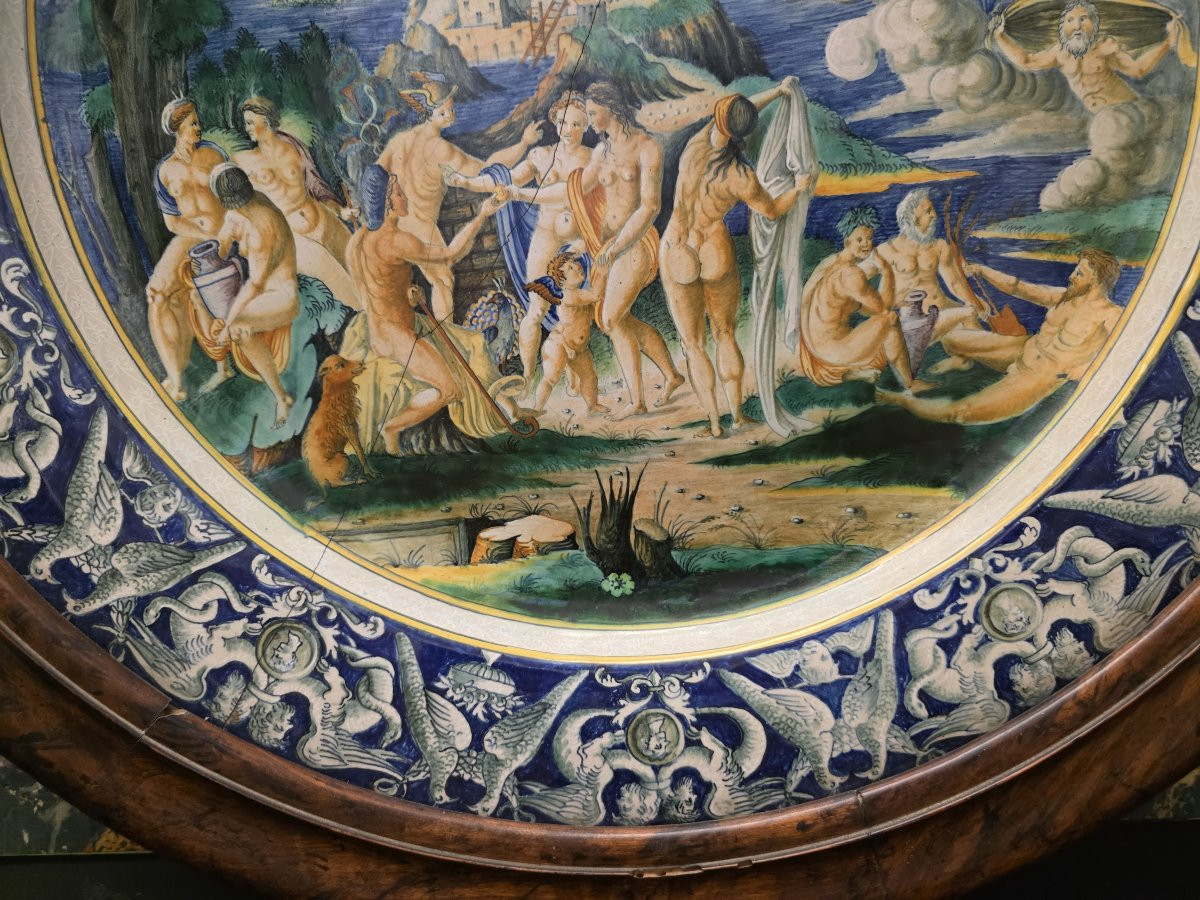 Grande piatto Pesaro, Tito Magrini, ultimo trentennio del XIX secolo-photo-3