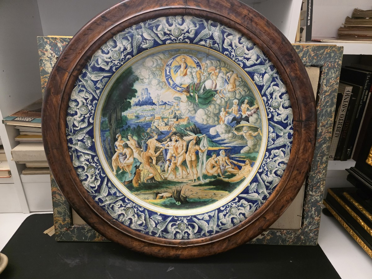 Grande piatto Pesaro, Tito Magrini, ultimo trentennio del XIX secolo