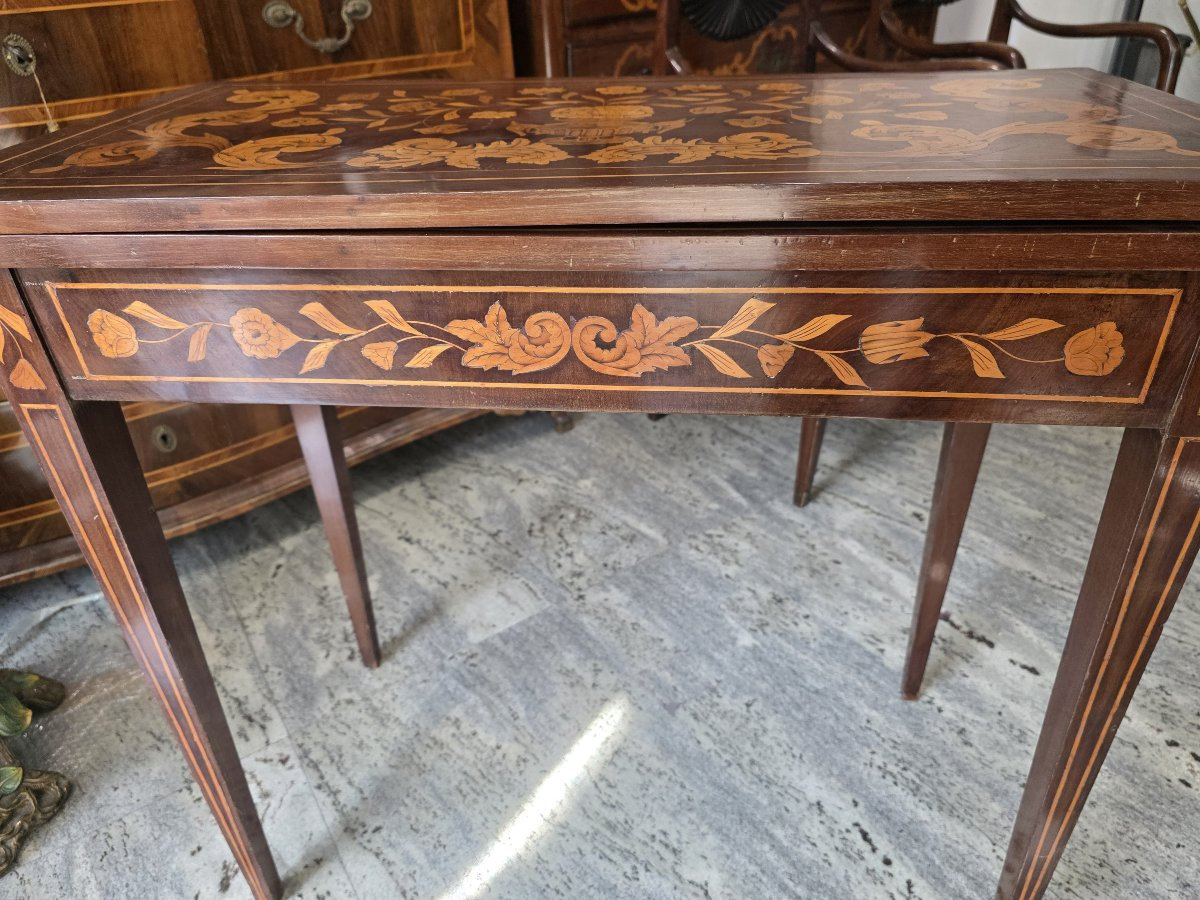 Tavolo da gioco quadrato olandese dei primi del 1800-photo-3