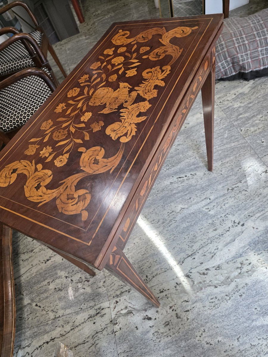 Tavolo da gioco quadrato olandese dei primi del 1800-photo-4