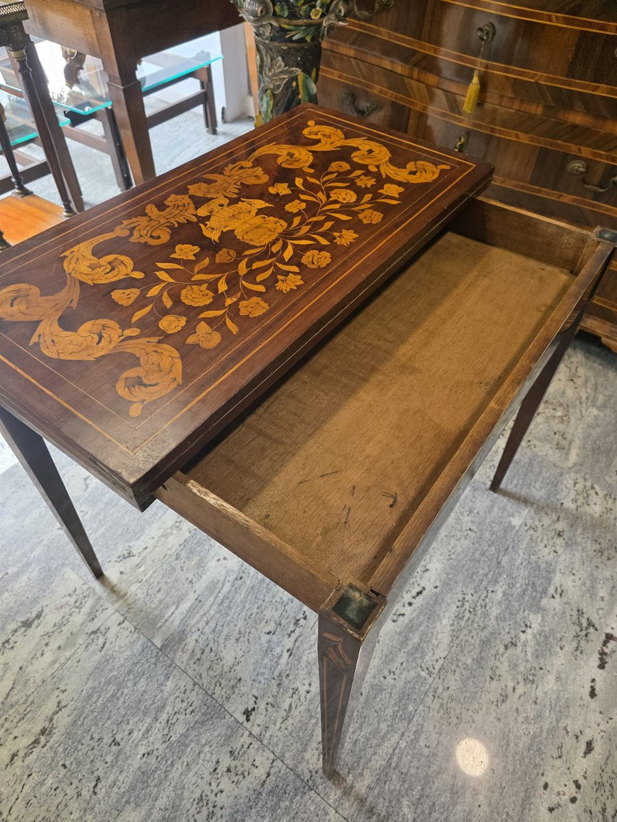 Tavolo da gioco quadrato olandese dei primi del 1800-photo-3