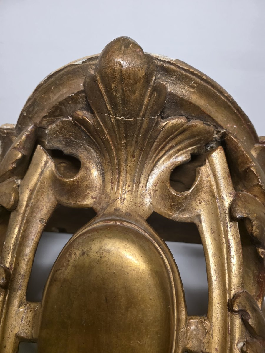 Coppia di grandi mensole dorate periodo Luigi Filippo-photo-5