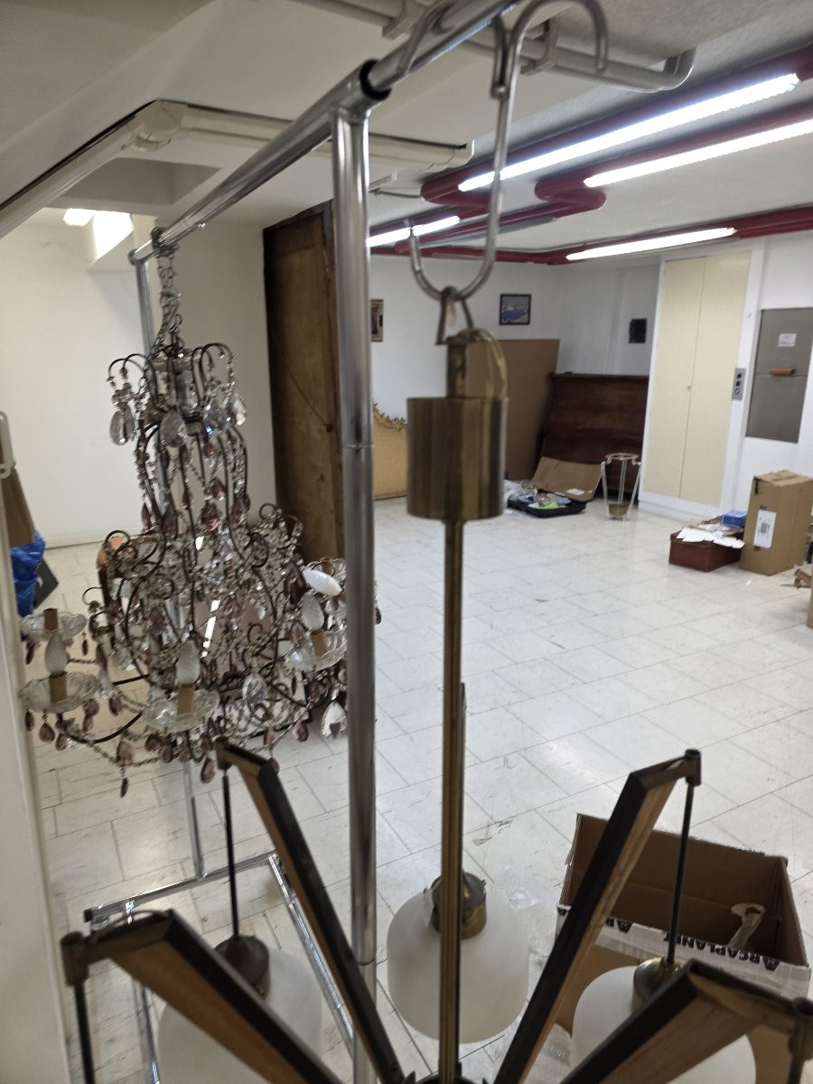 Lampadario anni sessanta in stile Stilnovo-photo-2