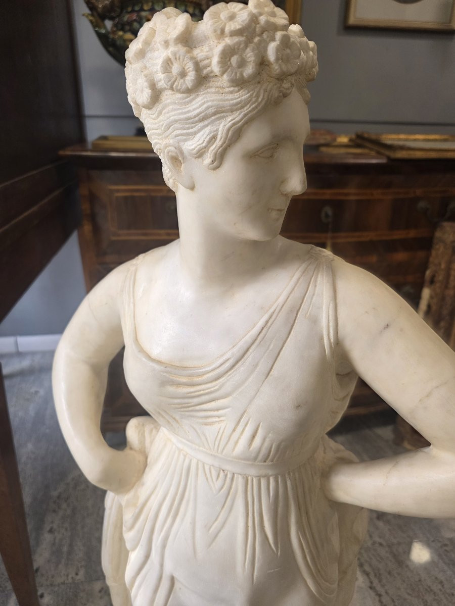 Statua in marmo zuccherino Da Antonio Canova "La Ballerina" XIX secolo-photo-2