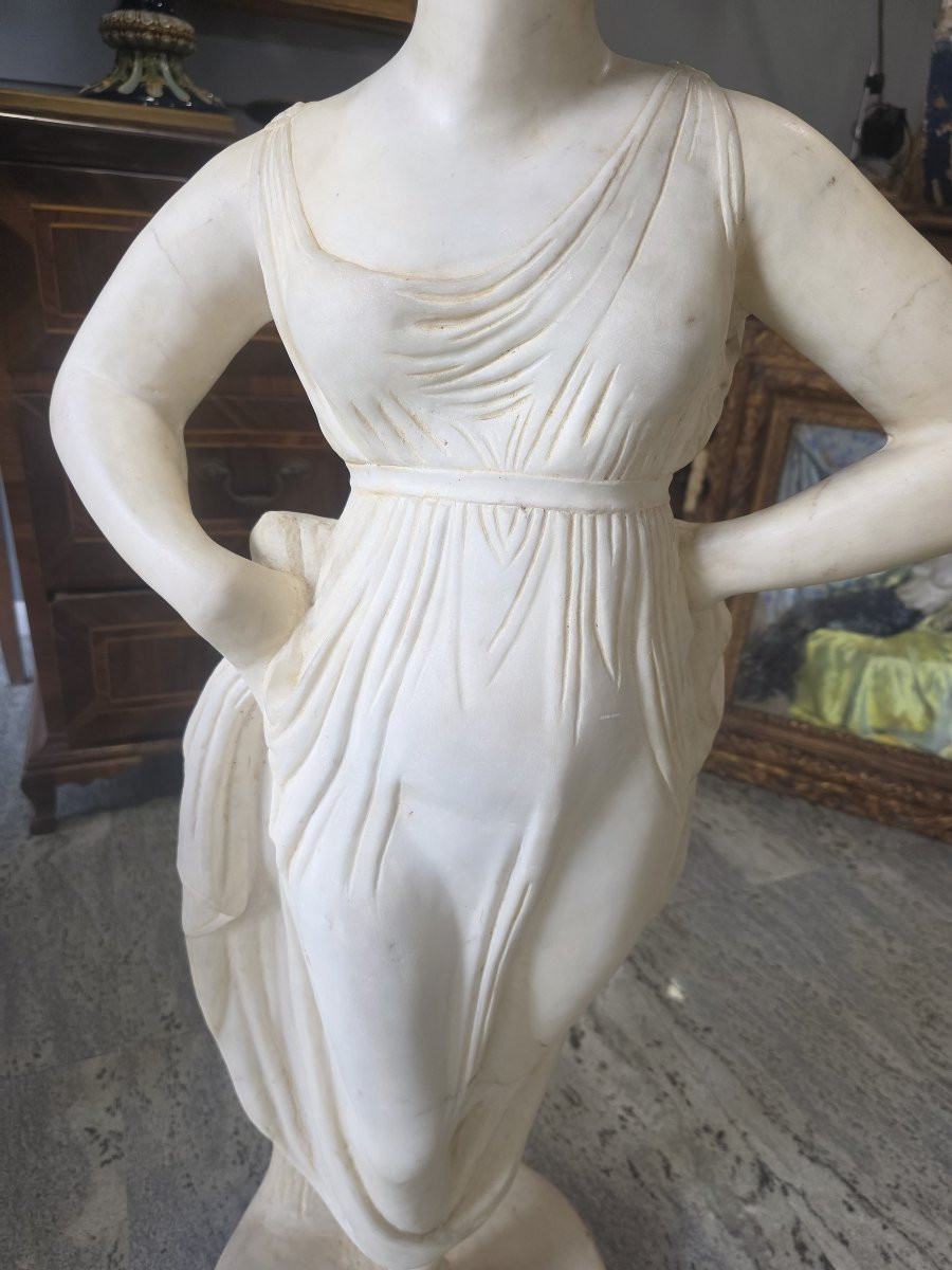 Statua in marmo zuccherino Da Antonio Canova "La Ballerina" XIX secolo-photo-3