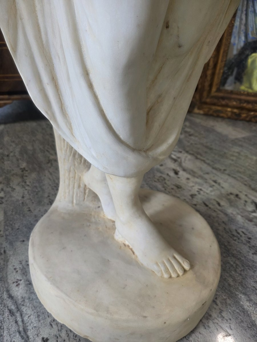 Statua in marmo zuccherino Da Antonio Canova "La Ballerina" XIX secolo-photo-4