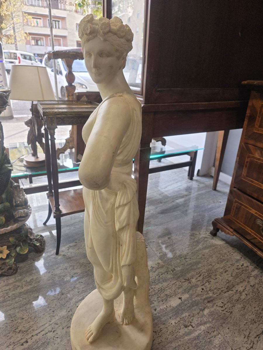 Statua in marmo zuccherino Da Antonio Canova "La Ballerina" XIX secolo-photo-1