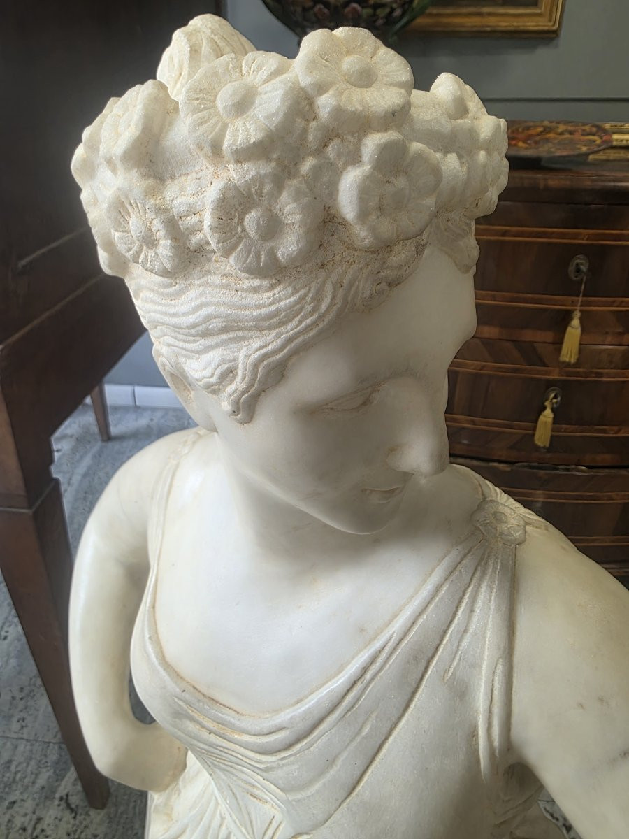 Statua in marmo zuccherino Da Antonio Canova "La Ballerina" XIX secolo-photo-2