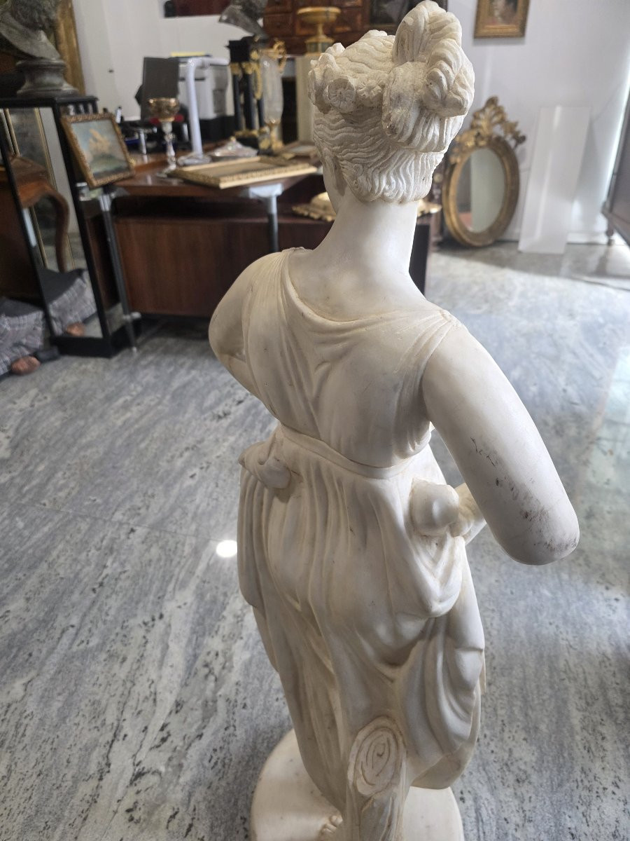Statua in marmo zuccherino Da Antonio Canova "La Ballerina" XIX secolo-photo-3