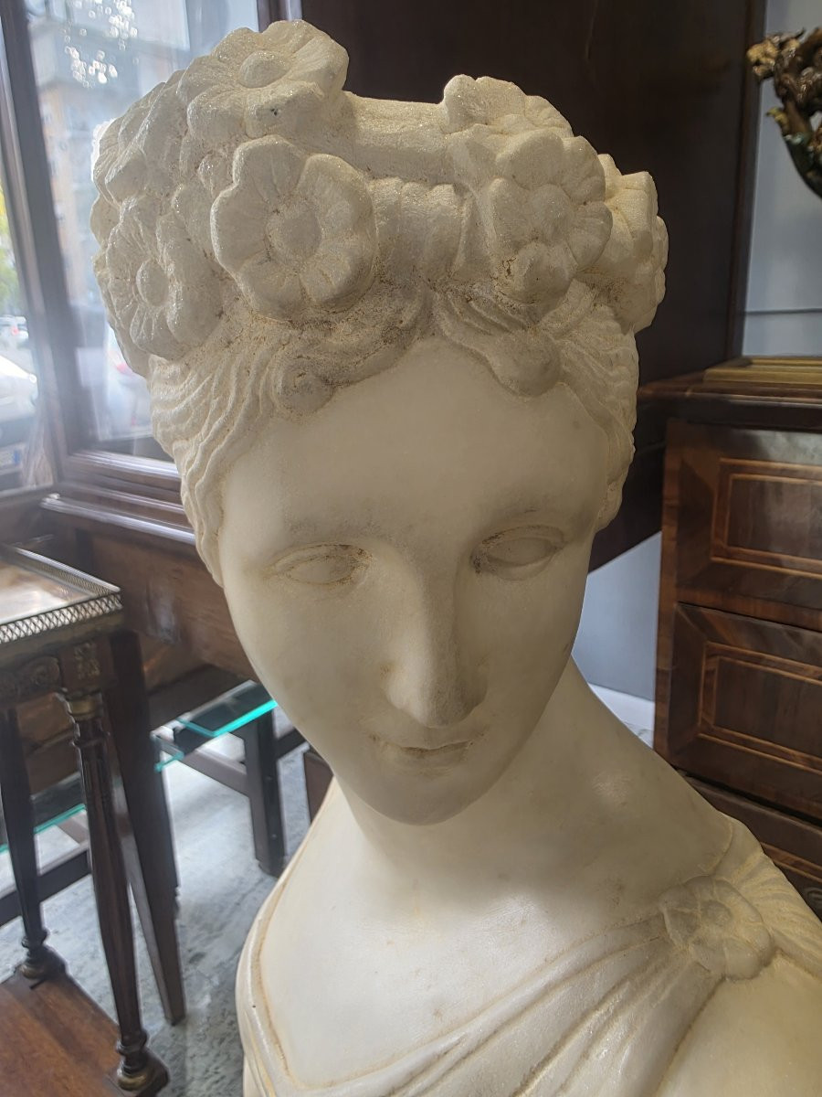 Statua in marmo zuccherino Da Antonio Canova "La Ballerina" XIX secolo-photo-6