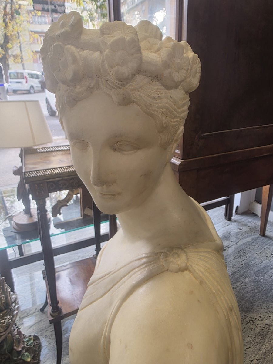 Statua in marmo zuccherino Da Antonio Canova "La Ballerina" XIX secolo-photo-7