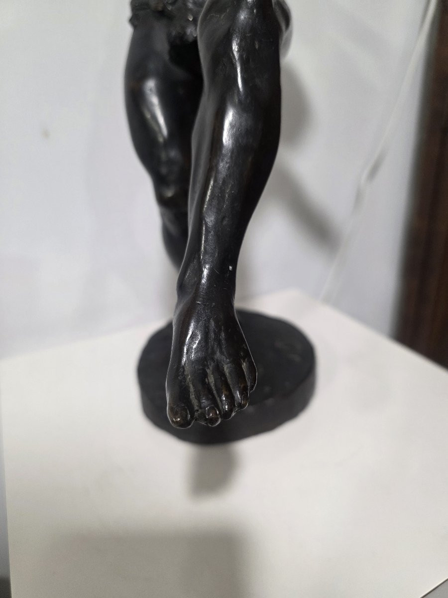 Augusto Rivalta (1838-1925)  Satiro scultura in bronzo, firmata-photo-3