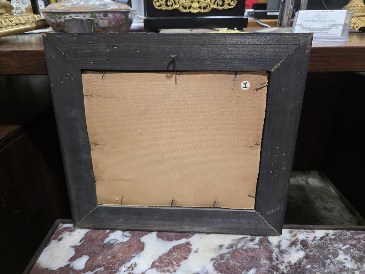 Dipinto olio su tela con cornice moderna firmato "Nicolas De Corsi 1882-1956"-photo-4