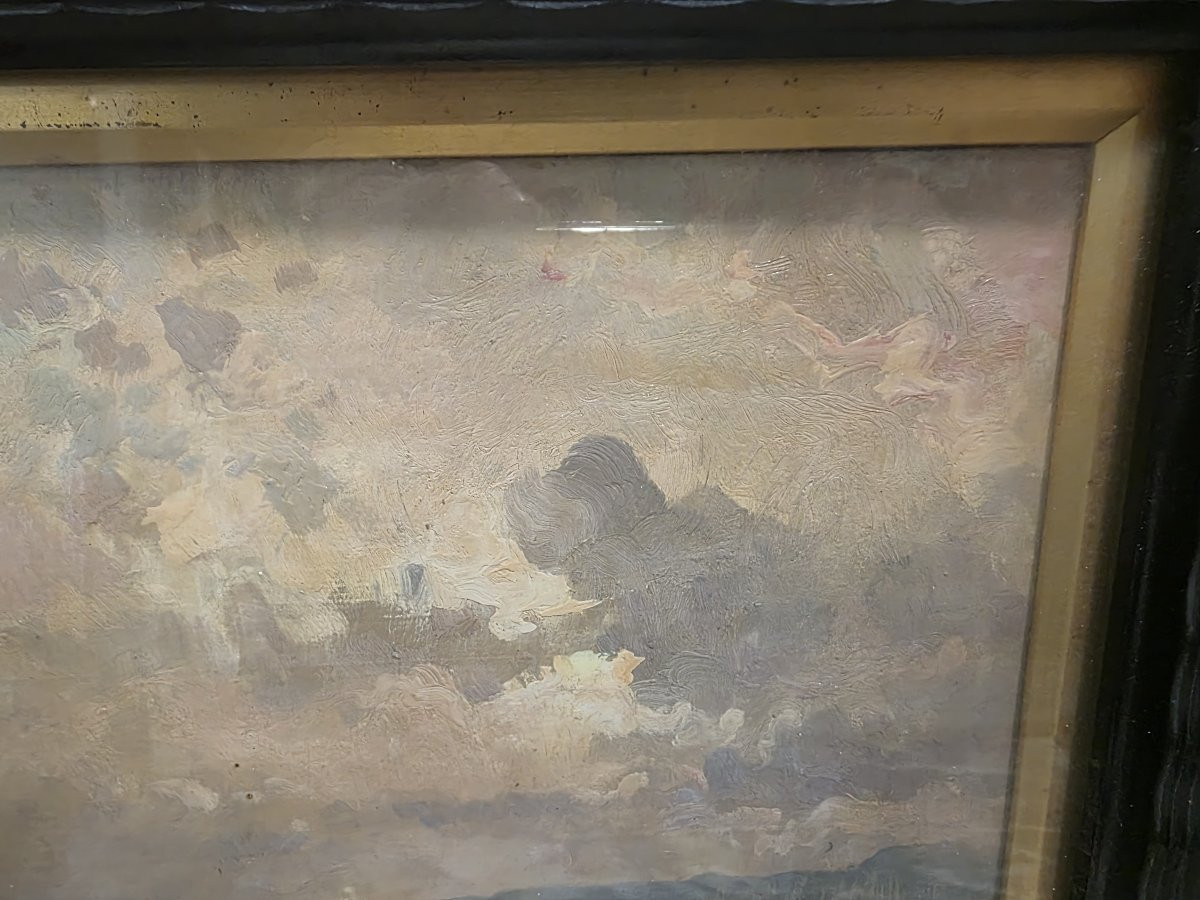 Dipinto olio su tela con cornice moderna firmato "Nicolas De Corsi 1882-1956"-photo-7