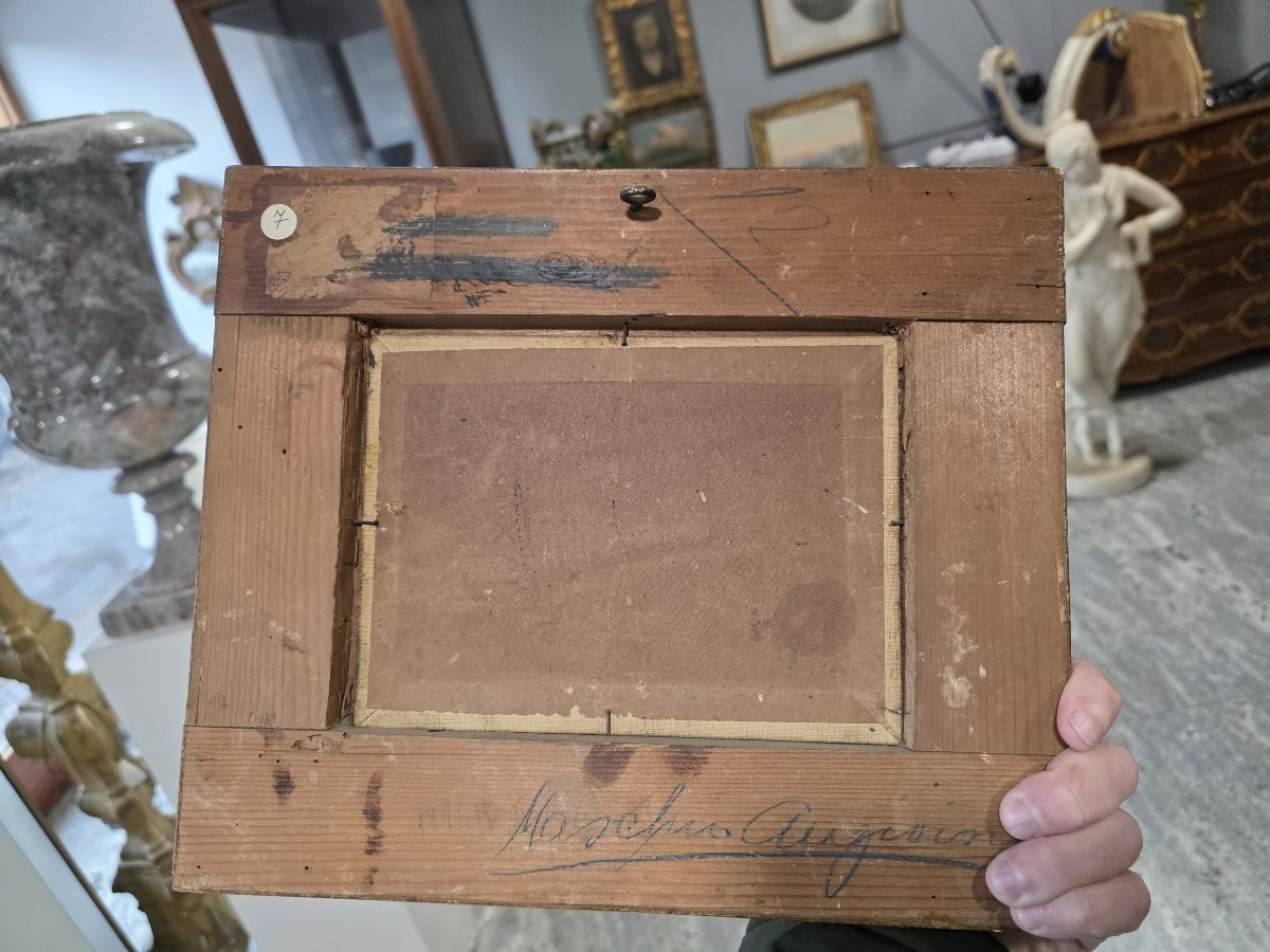 Paolo Pratella  (Napoli, 1892 - 1980) Il Maschio Angioino olio su tela-photo-3