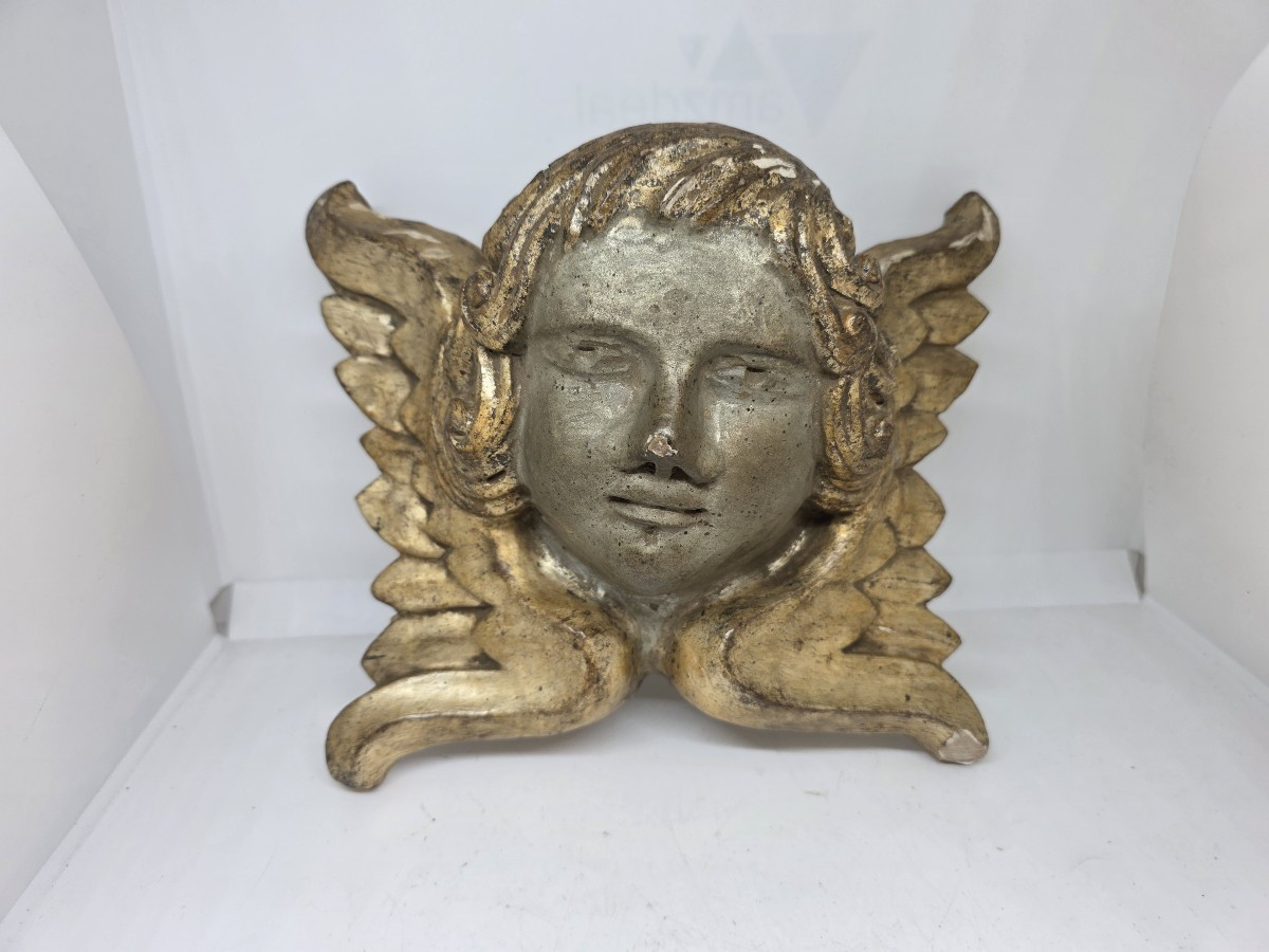 Testa di angelo con ali da appoggio XVIII secolo Spagna