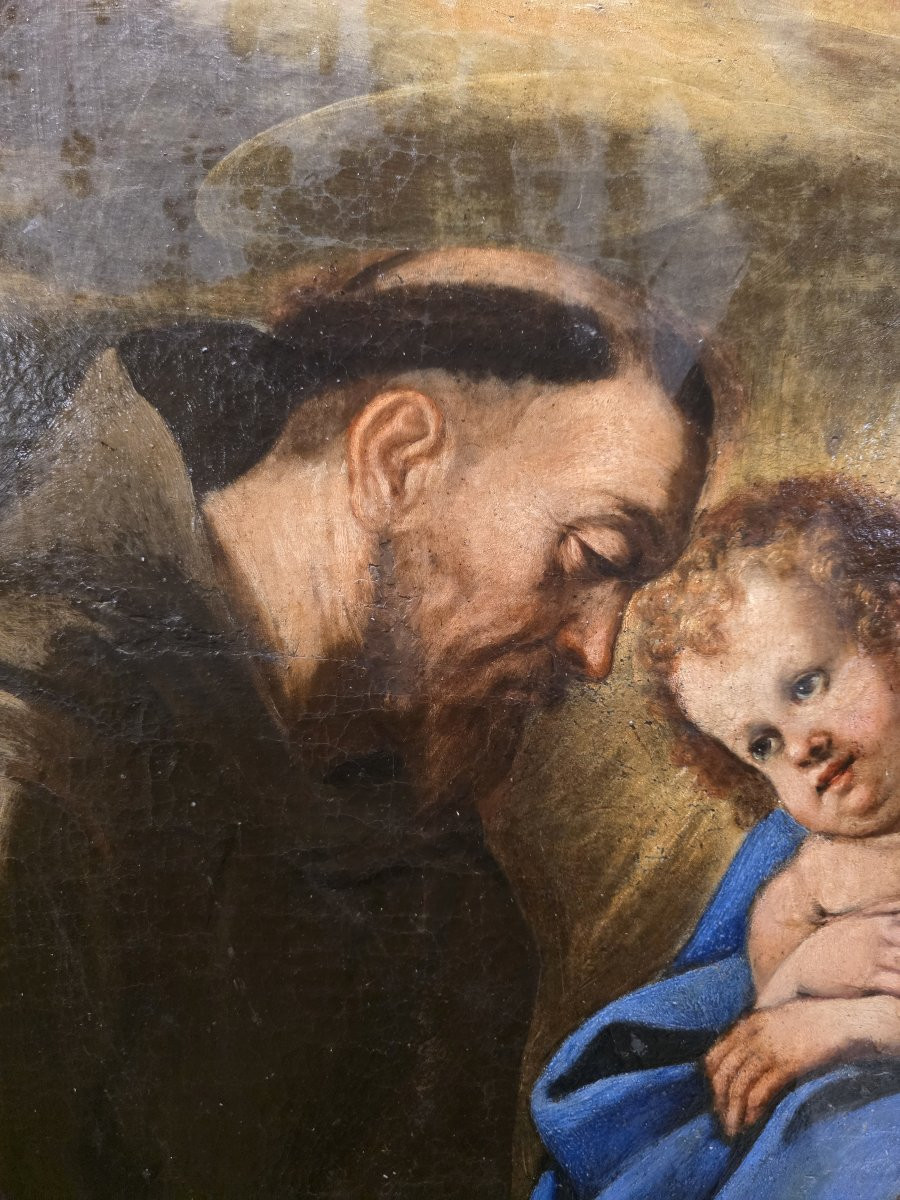 Grande olio su tela del Seicento opera di ambito umbro.-photo-4