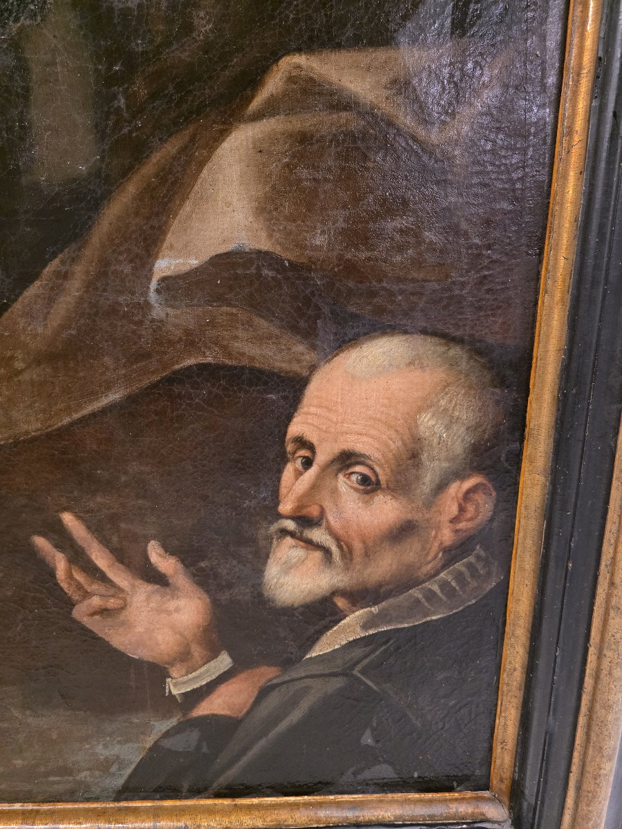 Grande olio su tela del Seicento opera di ambito umbro.-photo-5