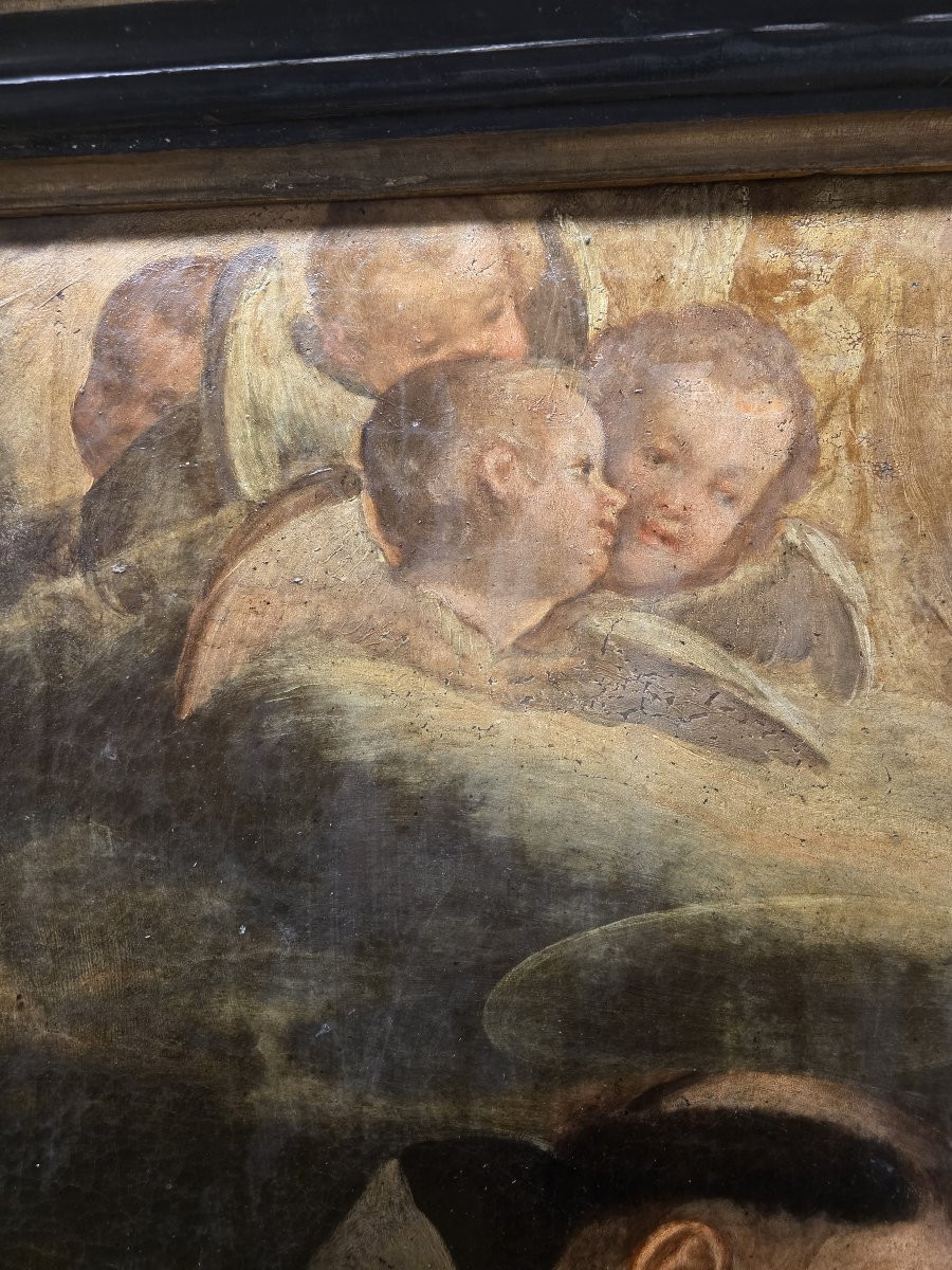 Grande olio su tela del Seicento opera di ambito umbro.-photo-7