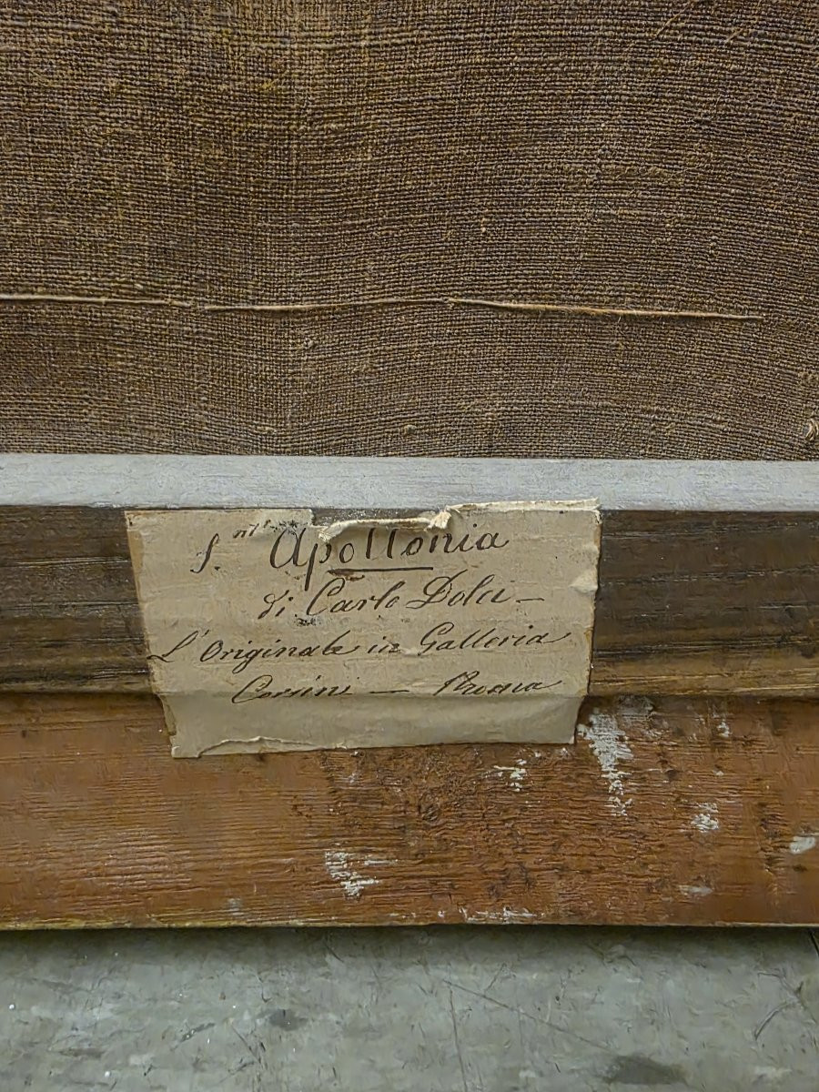 Olio su tela da Carlo Dolci, fine settecento primo ottoceonto raffigurante: Santa Apollonia-photo-6