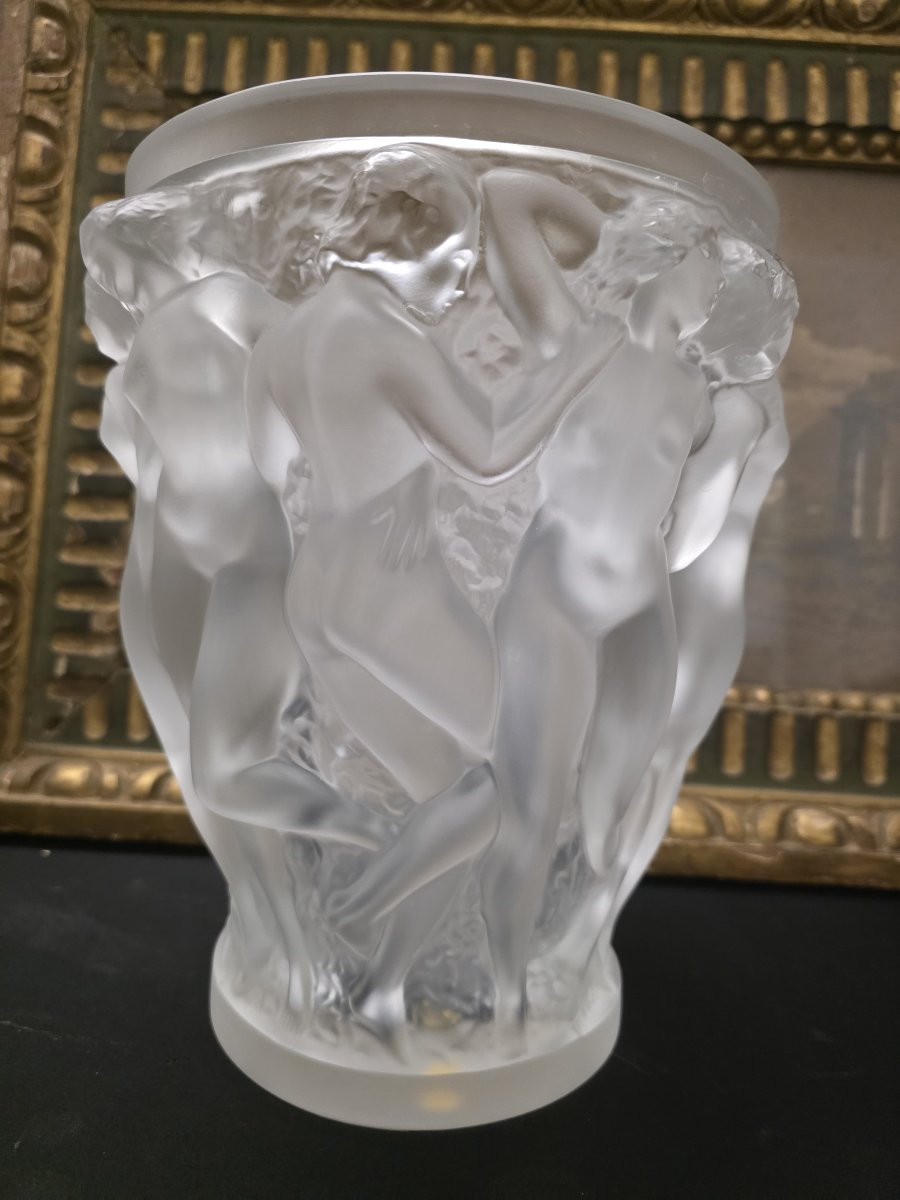 "VASO LALIQUE FRANCE "BACCHANTES"-photo-2