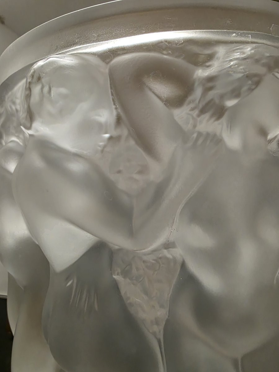 "VASO LALIQUE FRANCE "BACCHANTES"-photo-3