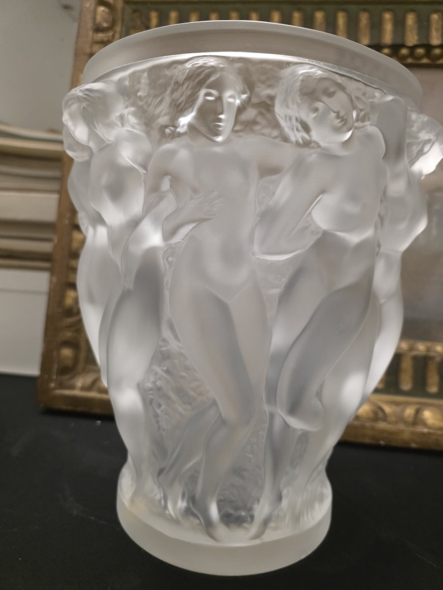 "VASO LALIQUE FRANCE "BACCHANTES"-photo-2