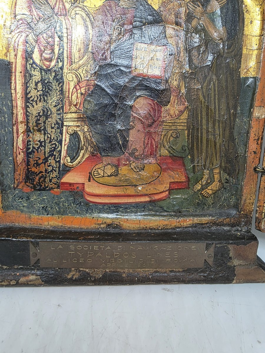 Icona russa da viaggio trittico. XVIII secolo-photo-1