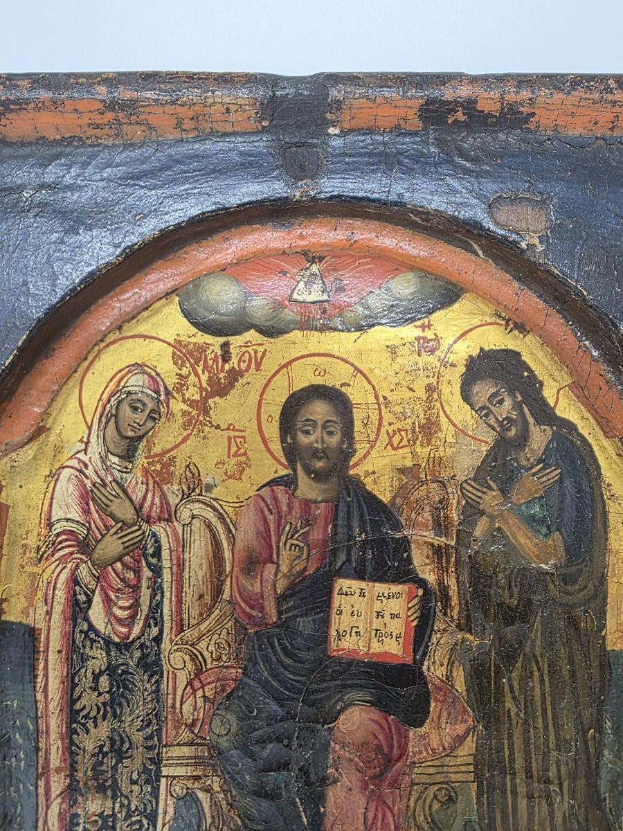 Icona russa da viaggio trittico. XVIII secolo-photo-2