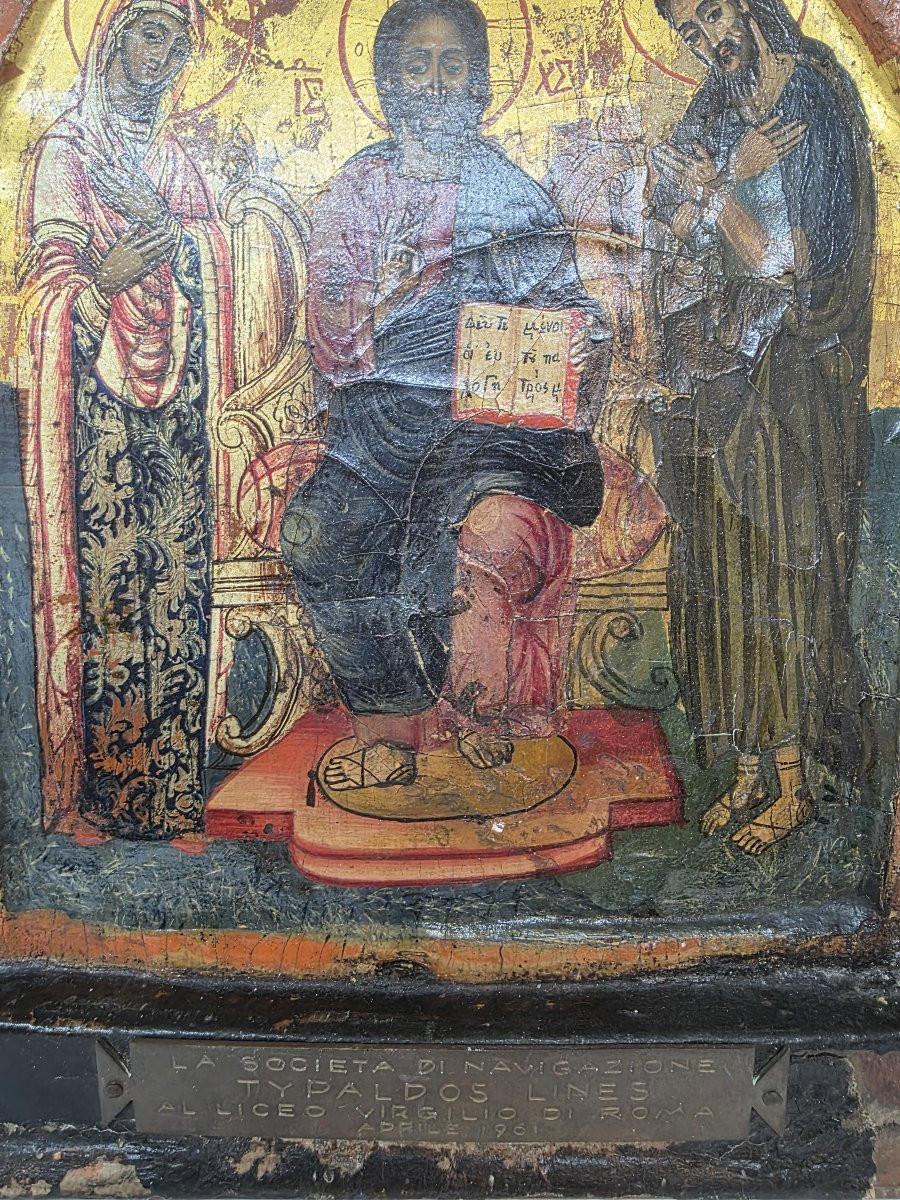 Icona russa da viaggio trittico. XVIII secolo-photo-3