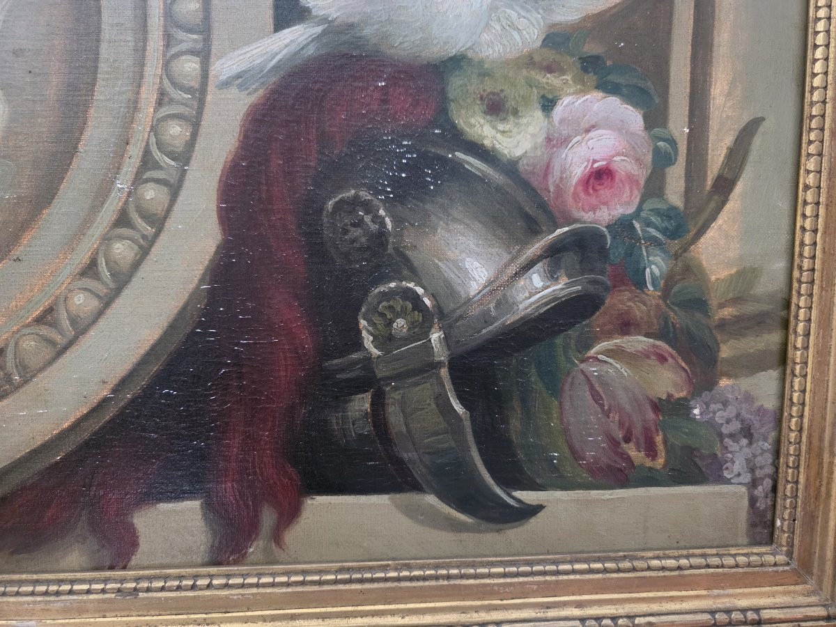 Olio su tela epoca Neoclassica. Primi anni dell'ottocento-photo-3