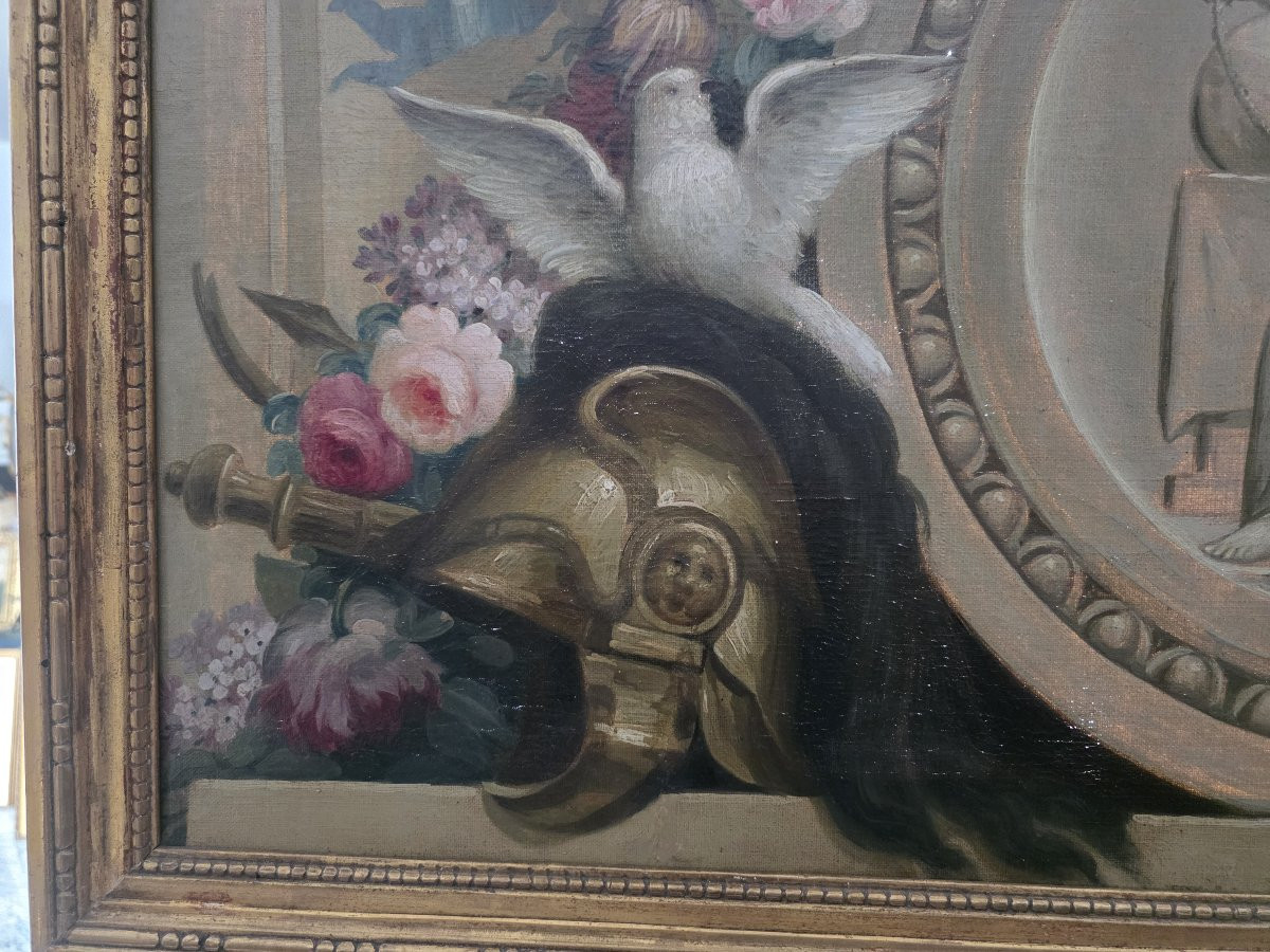 Olio su tela epoca Neoclassica. Primi anni dell'ottocento-photo-4