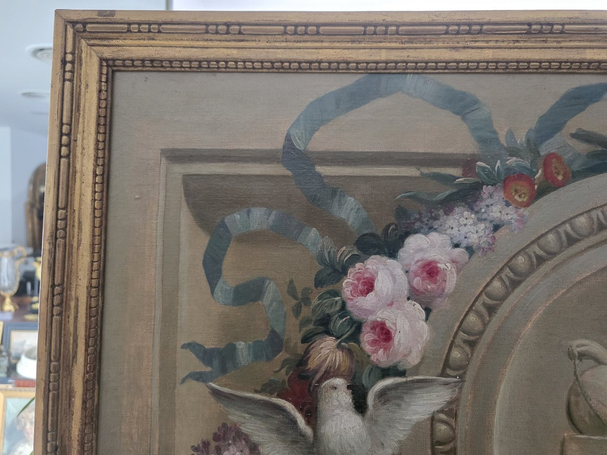 Olio su tela epoca Neoclassica. Primi anni dell'ottocento-photo-5