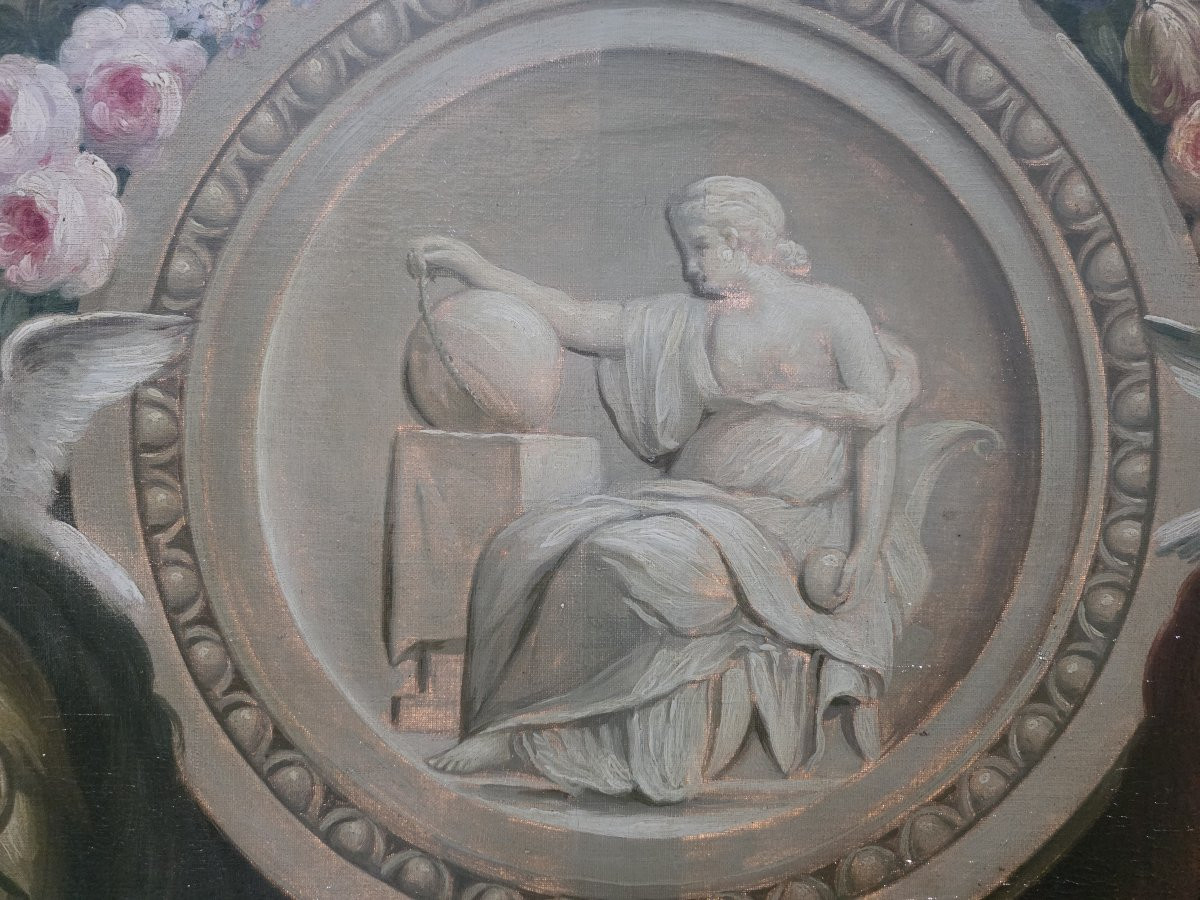 Olio su tela epoca Neoclassica. Primi anni dell'ottocento-photo-7