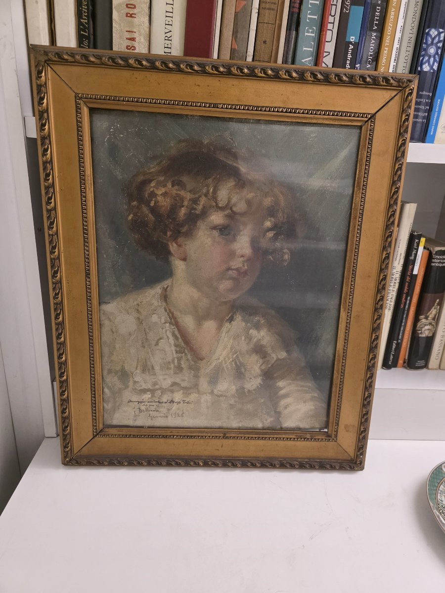 "Francesco De Nicola (Musellaro 1882 – Napoli 1961), "Ritratto di fanciulla"-photo-2