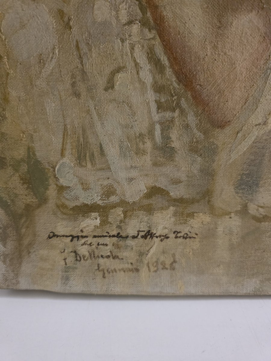 "Francesco De Nicola (Musellaro 1882 – Napoli 1961), "Ritratto di fanciulla"-photo-3