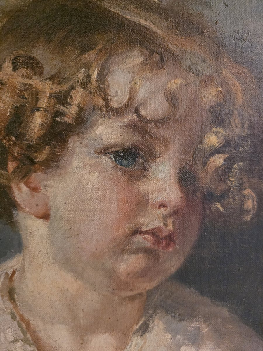 "Francesco De Nicola (Musellaro 1882 – Napoli 1961), "Ritratto di fanciulla"-photo-1