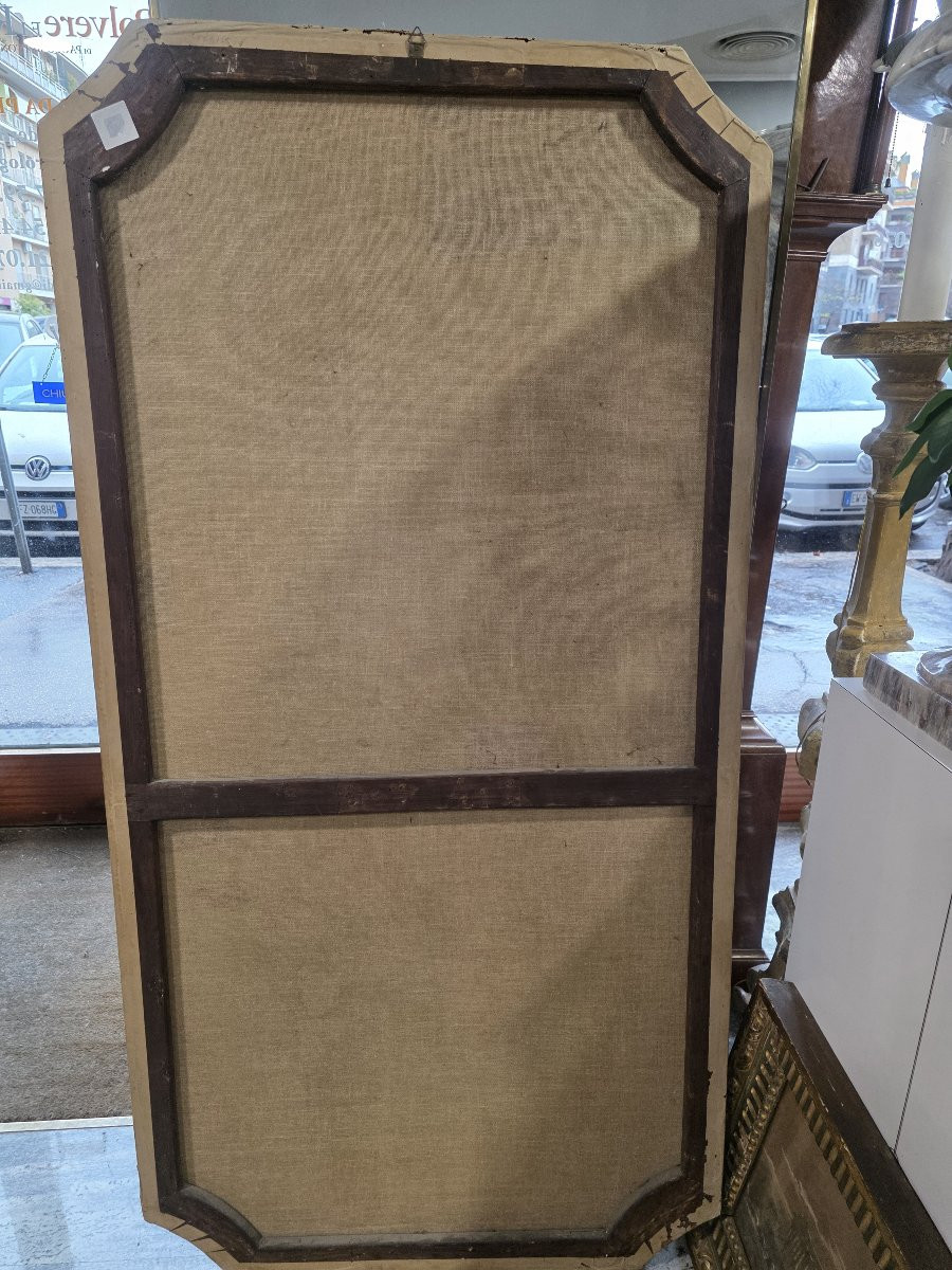 Olio su tela raffigurante Cristo in croce. Epoca fine XVII.-photo-4