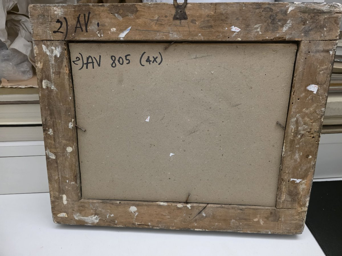 Veduta di Napoli, metà XIX secolo, Guazzo su carta-photo-4