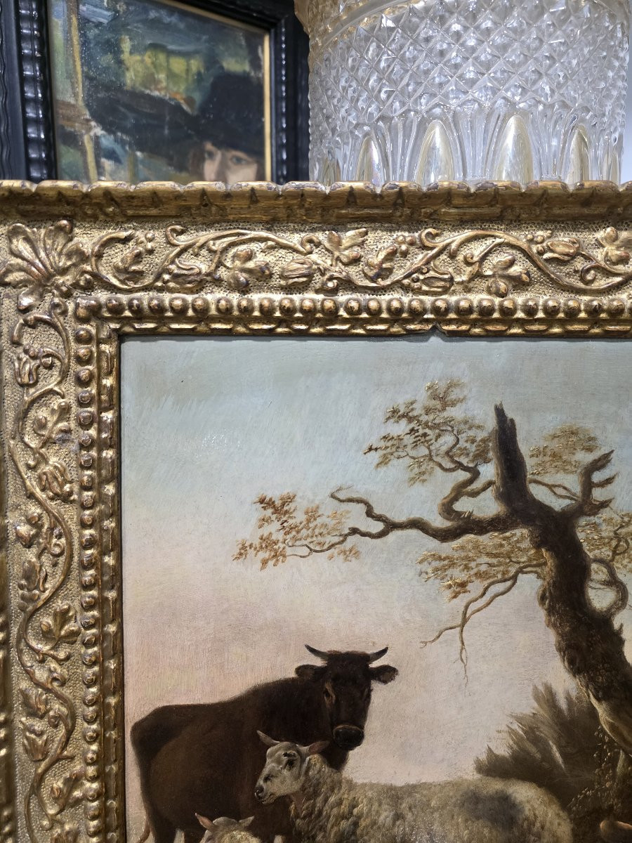 Olio su tavola fiammingo firmato Wolfert Jan Baptist  (Anversa, 1625/1687)-photo-5