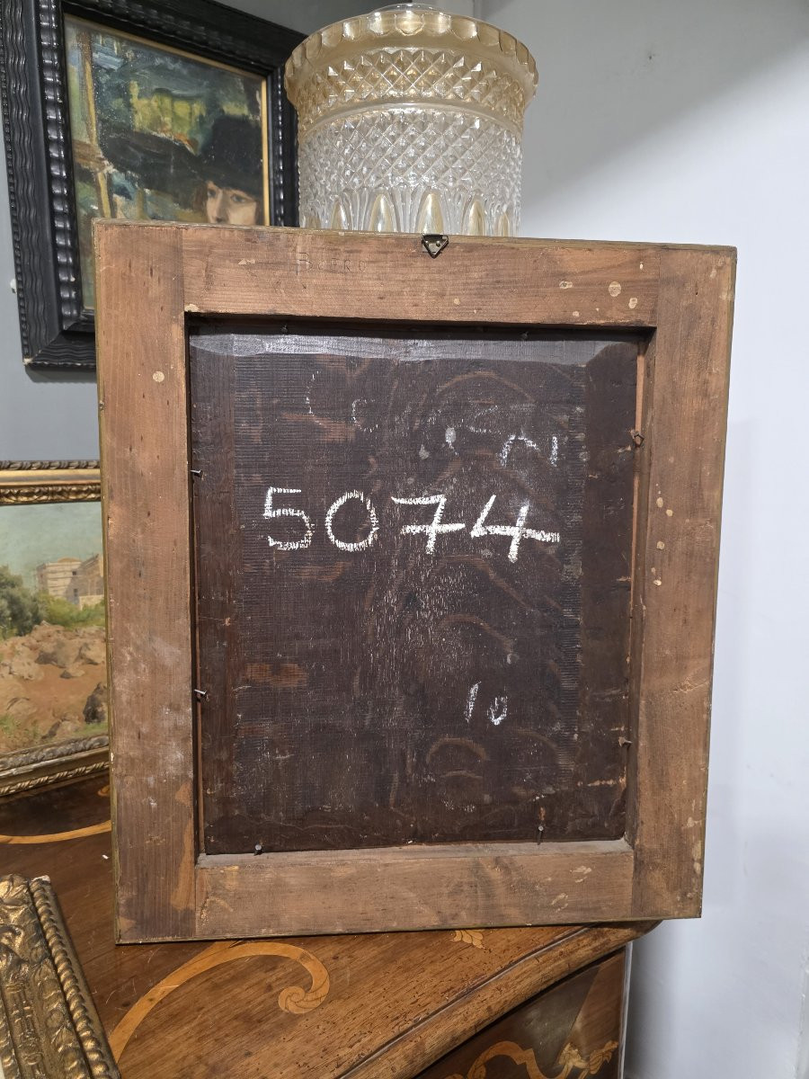 Olio su tavola fiammingo firmato Wolfert Jan Baptist  (Anversa, 1625/1687)-photo-7