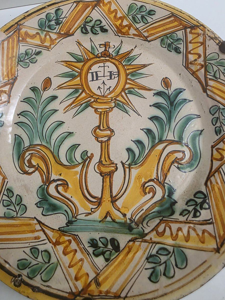 Raro ﻿piatto - bottega irpina (sec. XVIII) piatto 1700-1799-photo-1